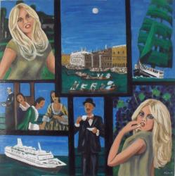  „Luxuslotte“ 90x90cm Öl auf Leinwand 2017